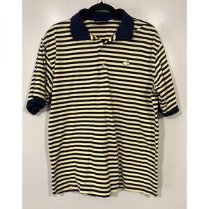 Masters Collection Augusta Men’s Polo Golf Shirt Mens Blue/Yellow Striped Sz M